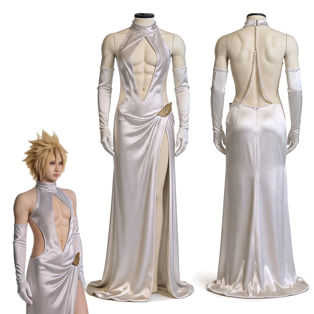Anime Cosplay Outfits Female - FF7 Cloud Strife Cosplay Fantasy Weißes