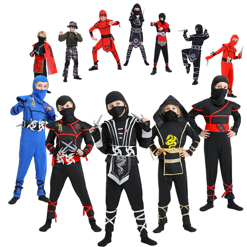 Anime Cosplay Outfit Ideas - Ninja-Kostüm für Jungen mit Zubehör, Deluxe