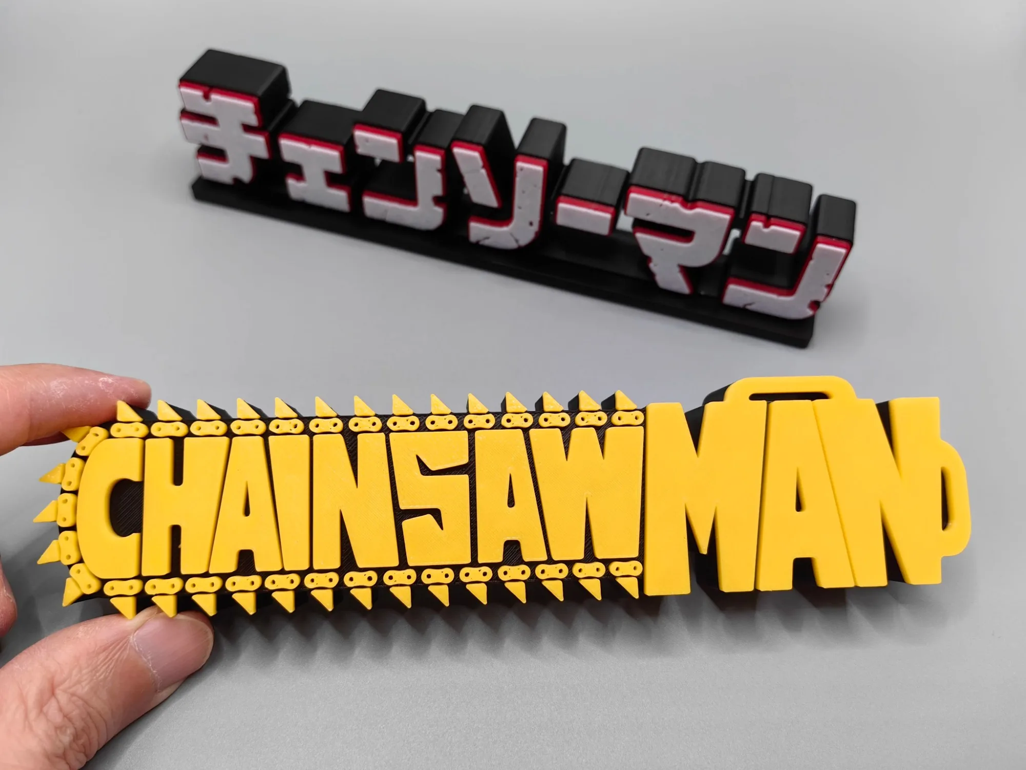 Anime Cosplay Chainsaw Man - Anime Kettensäge Mann 3D Logo Modell