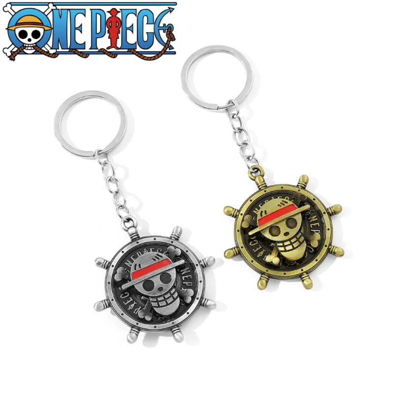 One Piece Straw Hat - Drehbarer Schlüsselanhänger, Luffy's Straw Hat Pirates
