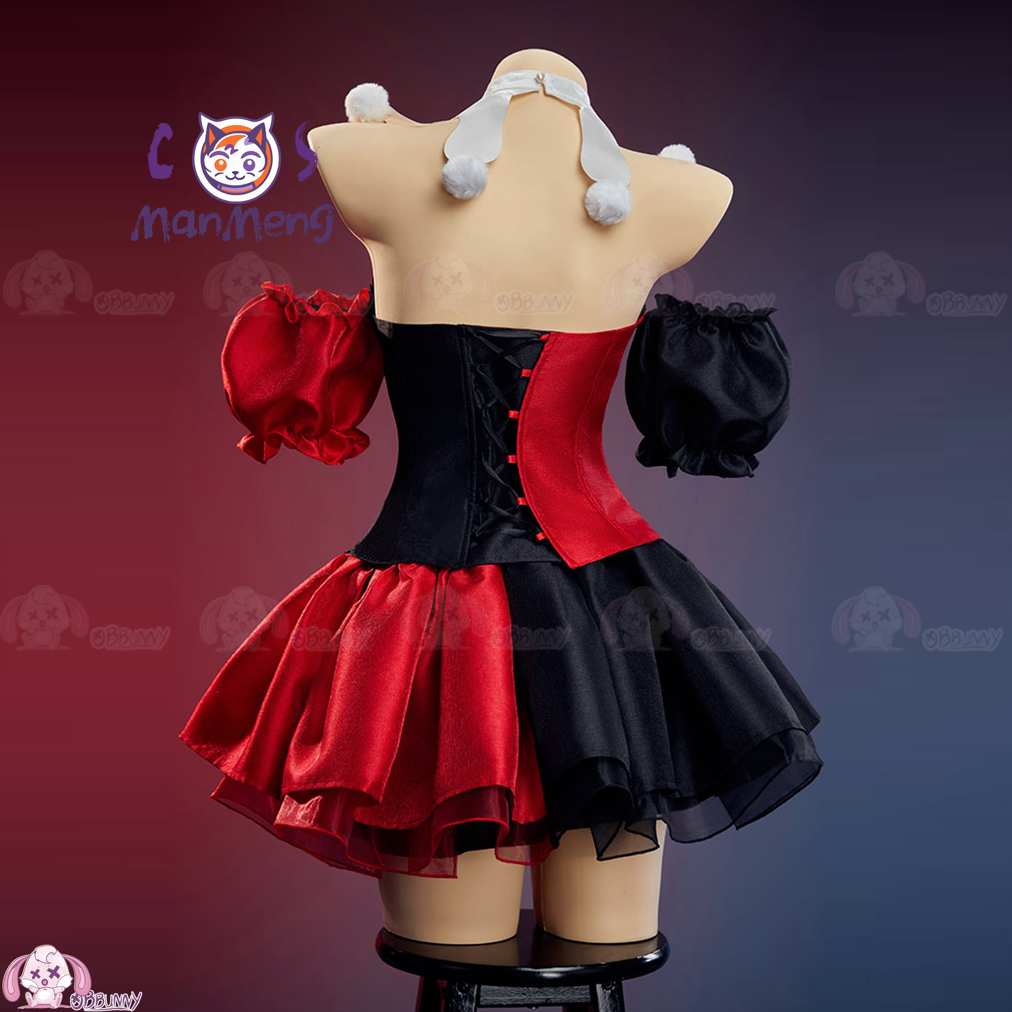 Cosplay Anime Black - Neuer Clown Gothic Lolita Taillenrock in