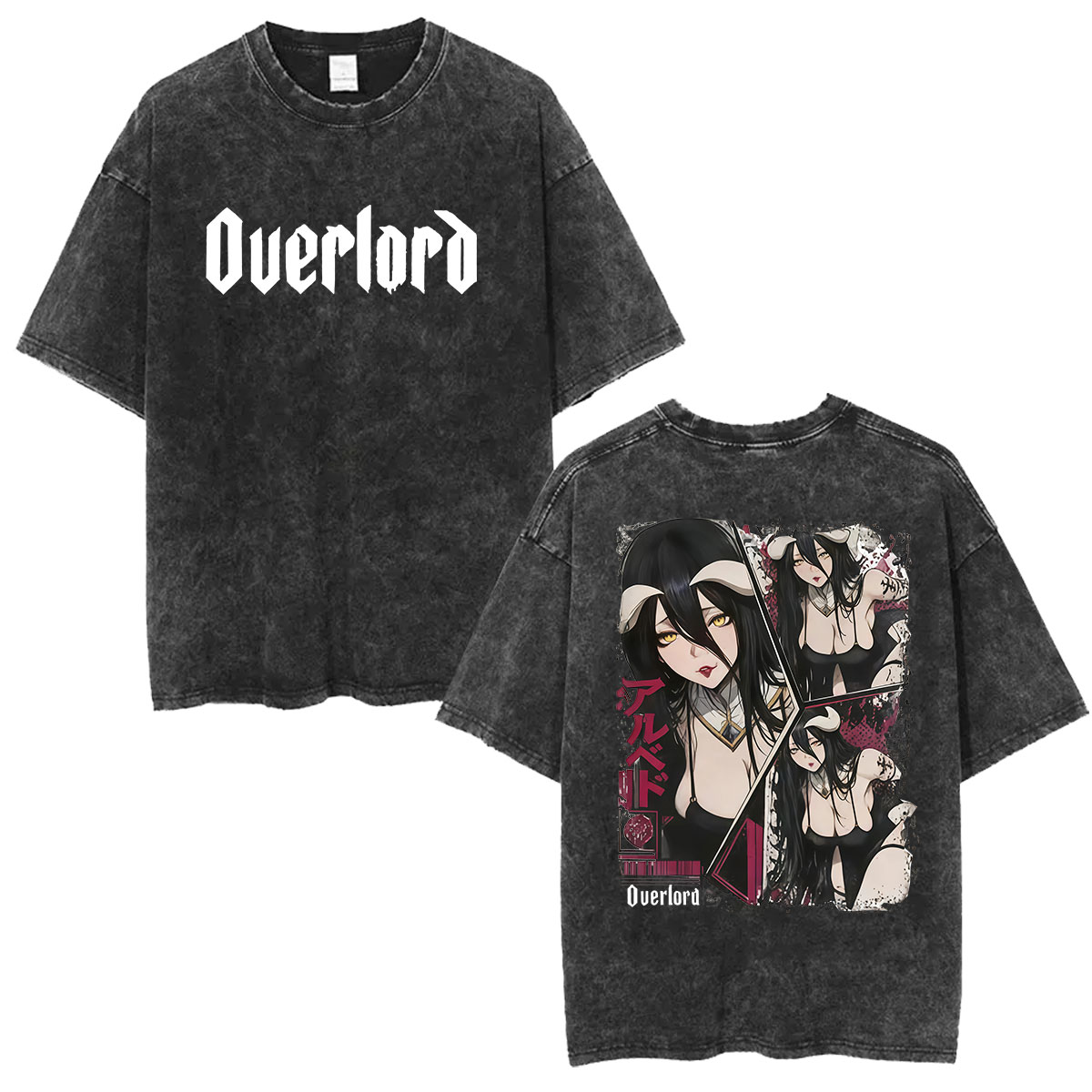 Anime Cosplay Albedo - Vintage Washed Anime Overlord Albedo Grafik