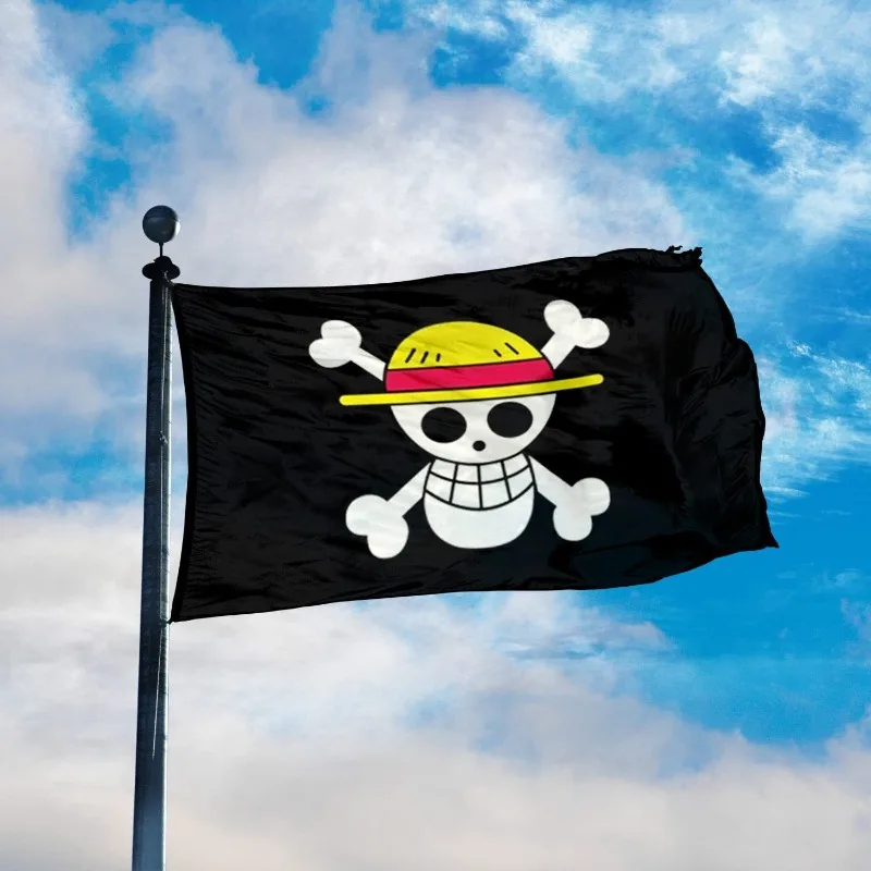 One Piece Straw Hat - Ein stück fahne affe d. Ruffy