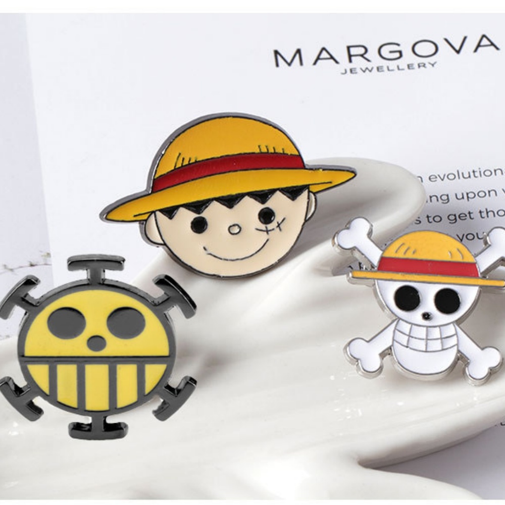 One Piece Straw Hat - One Piece Brosche mit Luffy-Motiv, Strohhut