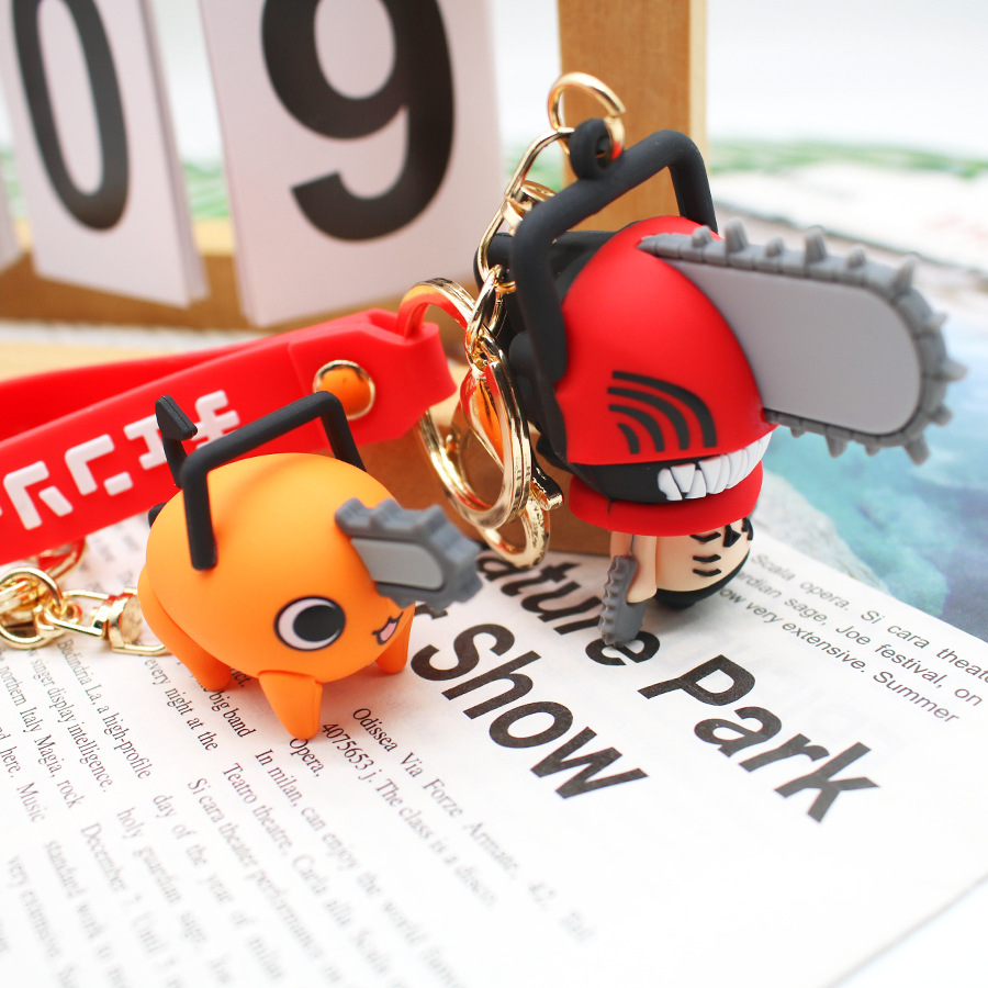 Anime Cosplay Chainsaw Man - Chainsaw Man Schlüsselanhänger Cartoon Anime Schlüsselringe