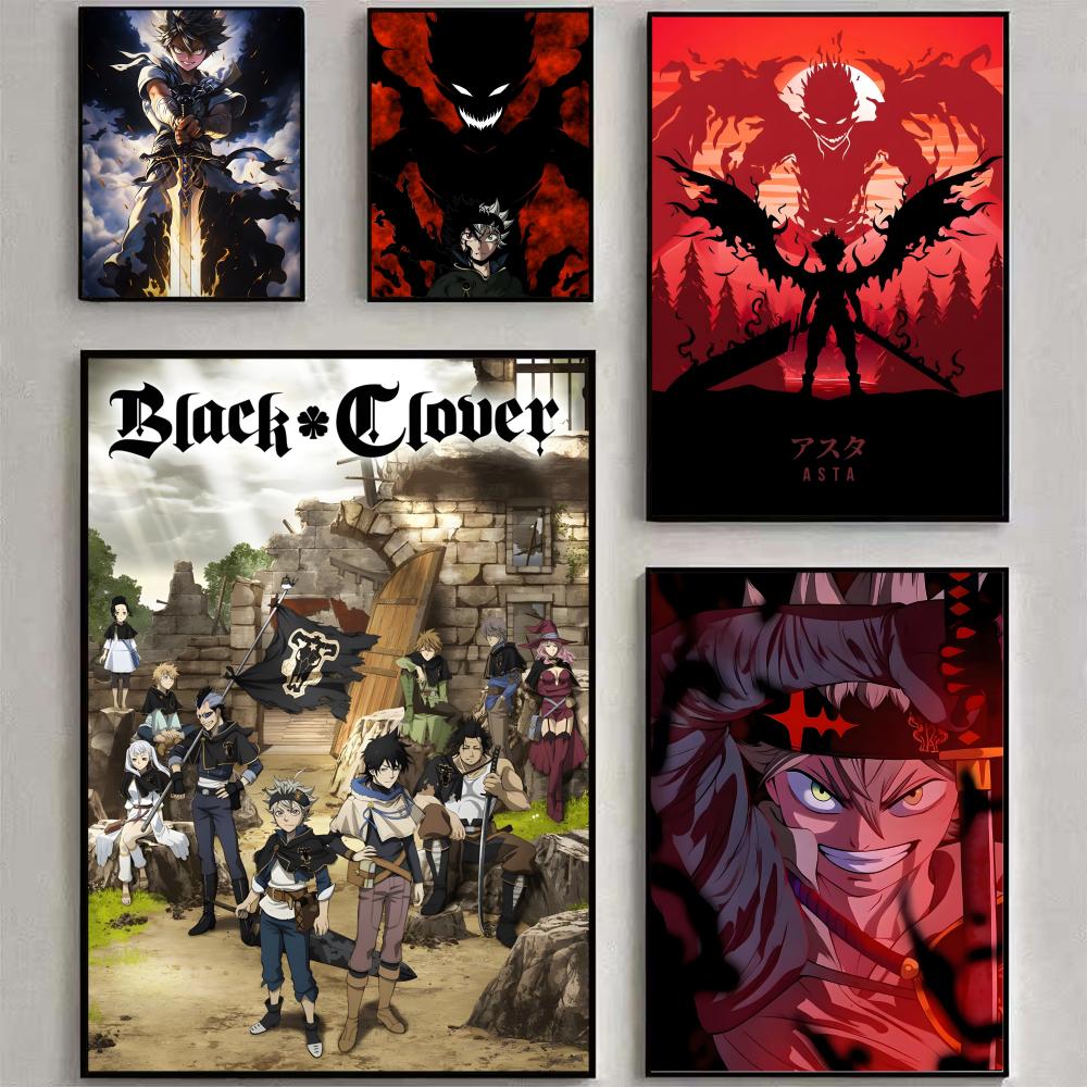 Black Clover Grimoire - Anime B-Black Clover Poster, Poster, wasserdicht,