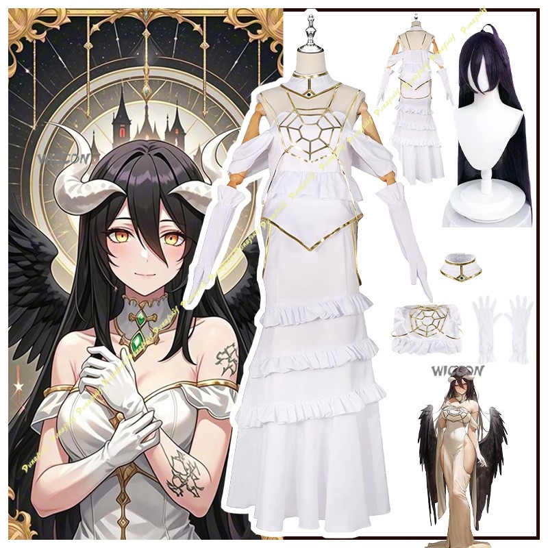 Anime Cosplay Albedo - Cosplay Kostüme Anime Über Albedo Mädchen